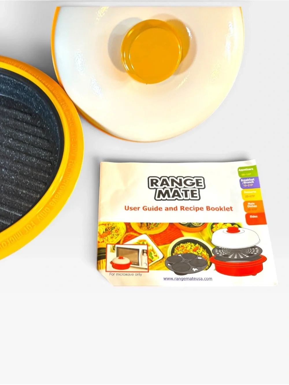 Range Mate Microwave Grill Pan & Steamer Set (Yellow)